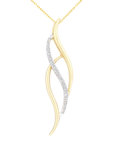 John Lewis Mogul 9ct Yellow and White Gold Twist Diamond Pendant- Buy online at McGrocer