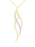 Mogul yellow white gold twist diamond pendant, UK version