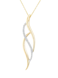 Mogul yellow white gold twist diamond pendant, UK version