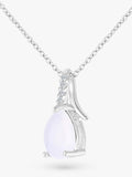 Mogul opal diamond pendant 9ct white gold, imported from the UK