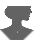 Mogul 9ct white gold pear sapphire diamond pendant - British product