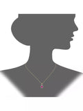 Mogul 9ct yellow gold ruby and diamond pendant, imported from the UK