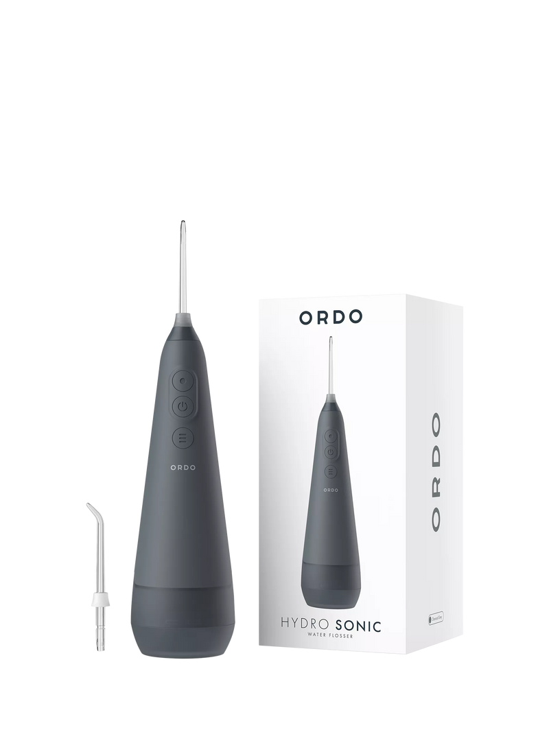 Ordo Sonic Flosser charcoal grey water flosser, imported from the UK