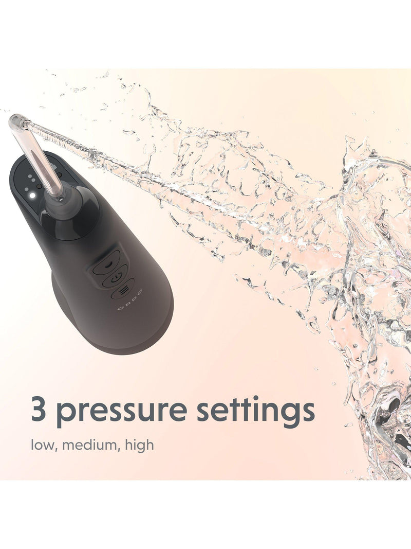 Ordo Sonic Flosser charcoal grey water flosser, imported from the UK