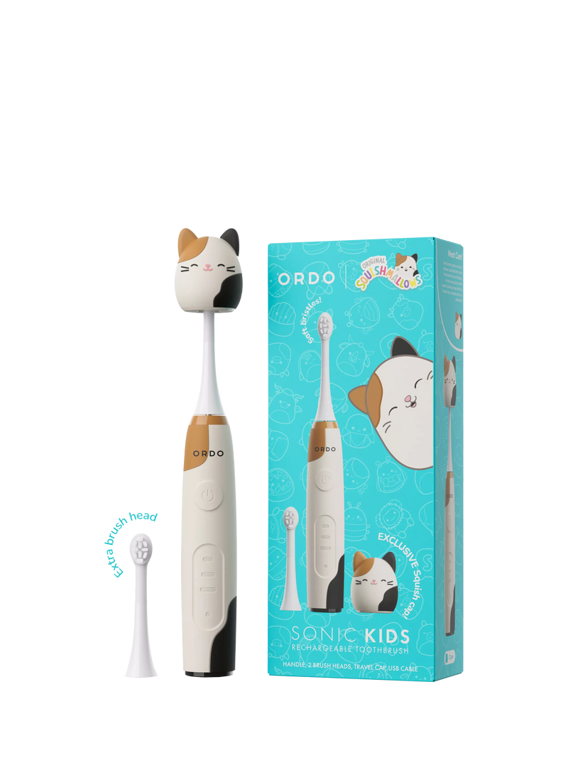Ordo Squishmallows Sonic kids toothbrush with travel cap imported from the UK