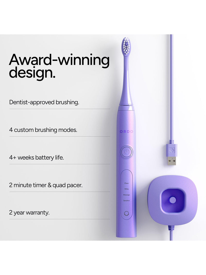 Ordo Sonic+ electric toothbrush pearl violet (British brand)