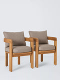 John Lewis Terra teak garden dining chairs set of 2, imported from the UK