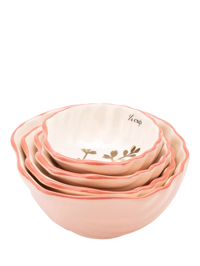 John Lewis Yvonne Ellen Shell Stoneware Measuring Cups Set of 4 Pink- Buy online at McGrocer
