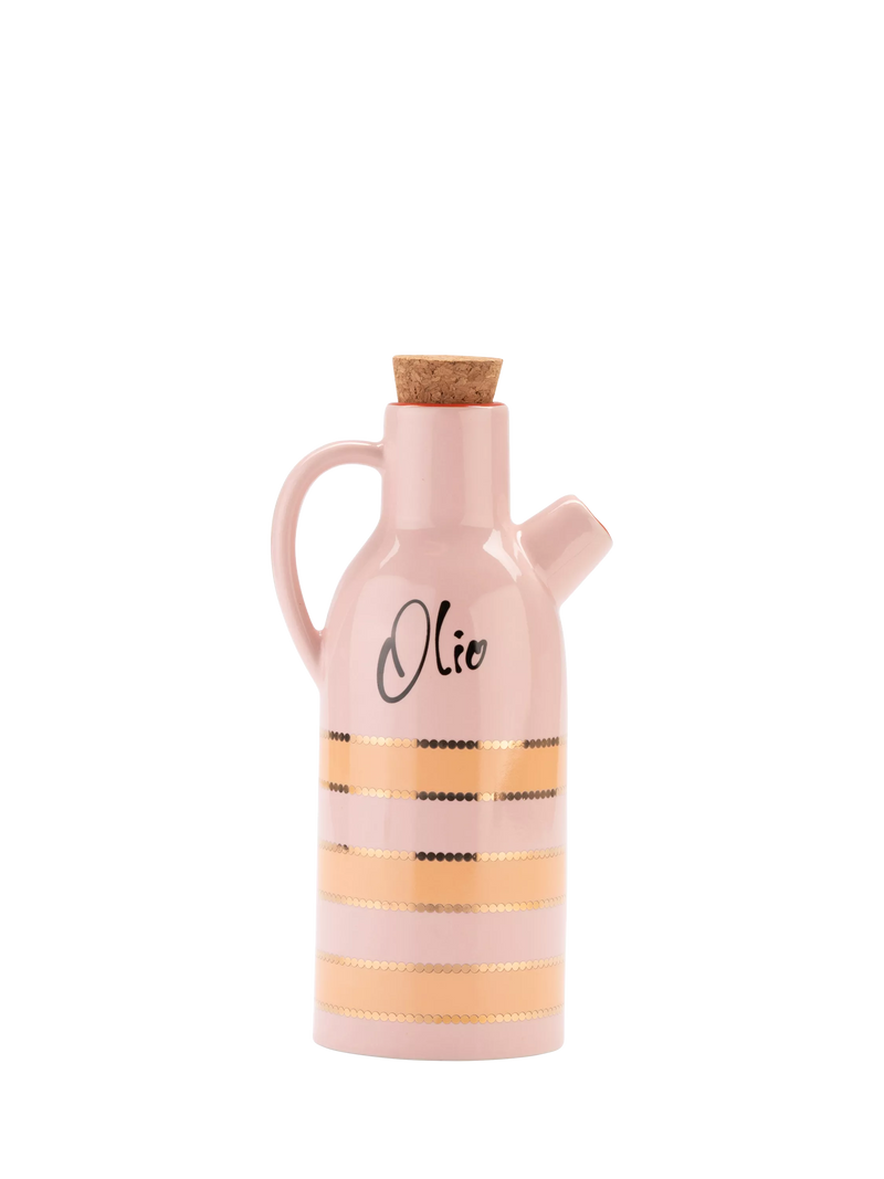 Yvonne Ellen striped stoneware olive oil pourer, imported from the UK