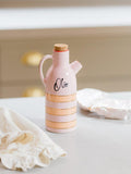Yvonne Ellen striped stoneware olive oil pourer, imported from the UK