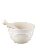 Le Creuset stoneware pestle and mortar in Meringue - British product
