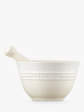 Le Creuset stoneware pestle and mortar in Meringue - British product