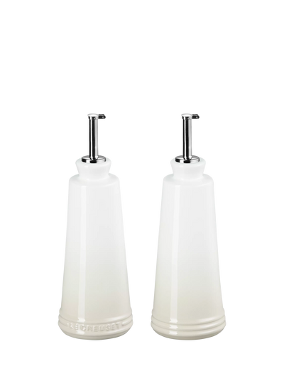 John Lewis Le Creuset Oil & Vinegar Bottles Stoneware Set 330ml- Buy online at McGrocer