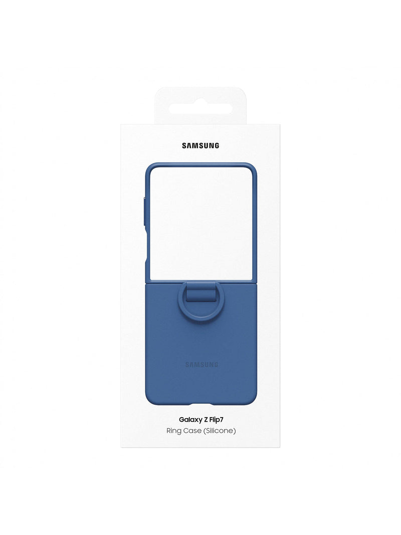 Samsung silicone case with ring for Galaxy Z Flip7 black (British brand)