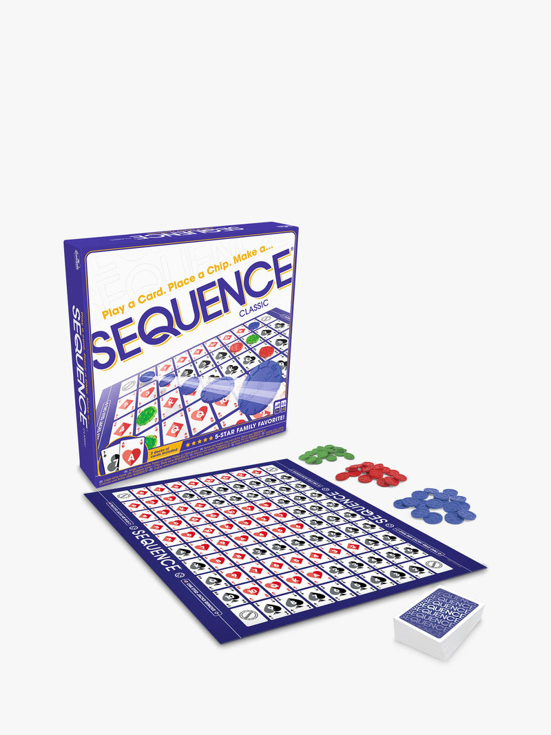 Goliath Sequence board game with chips and cards, UK version
