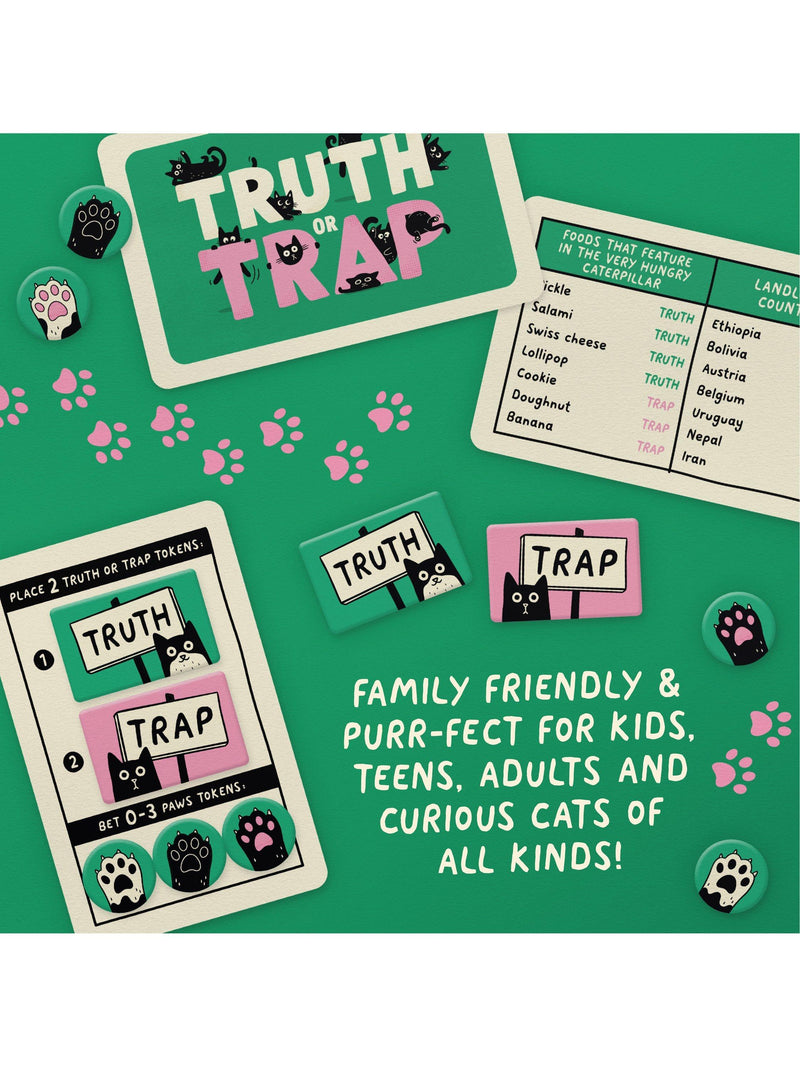 Gamely Truth or Trap bluffing party game - British product