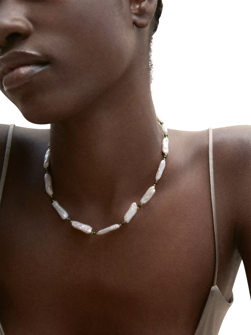 Shyla Bondi Pearl Lolite necklace gold plated, UK version