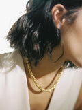Shyla Cinque layered necklace gold plated brass - British product