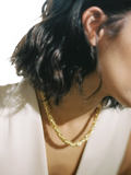 Shyla Cinque layered necklace gold plated brass - British product