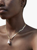 Shyla Gold Plated Serpentine Pearl Necklace, imported from the UK