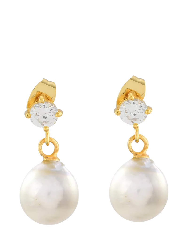 Shyla crystal drop earrings gold, imported from the UK