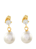 Shyla crystal drop earrings gold, imported from the UK