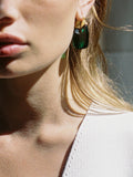 Shyla Rafelli Glass Hoop Earrings gold, UK version