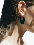 Shyla Rafelli Glass Hoop Earrings gold, UK version