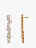 Shyla tier crystal drop earrings clear, imported from the UK