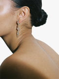 Shyla tier crystal drop earrings clear, imported from the UK