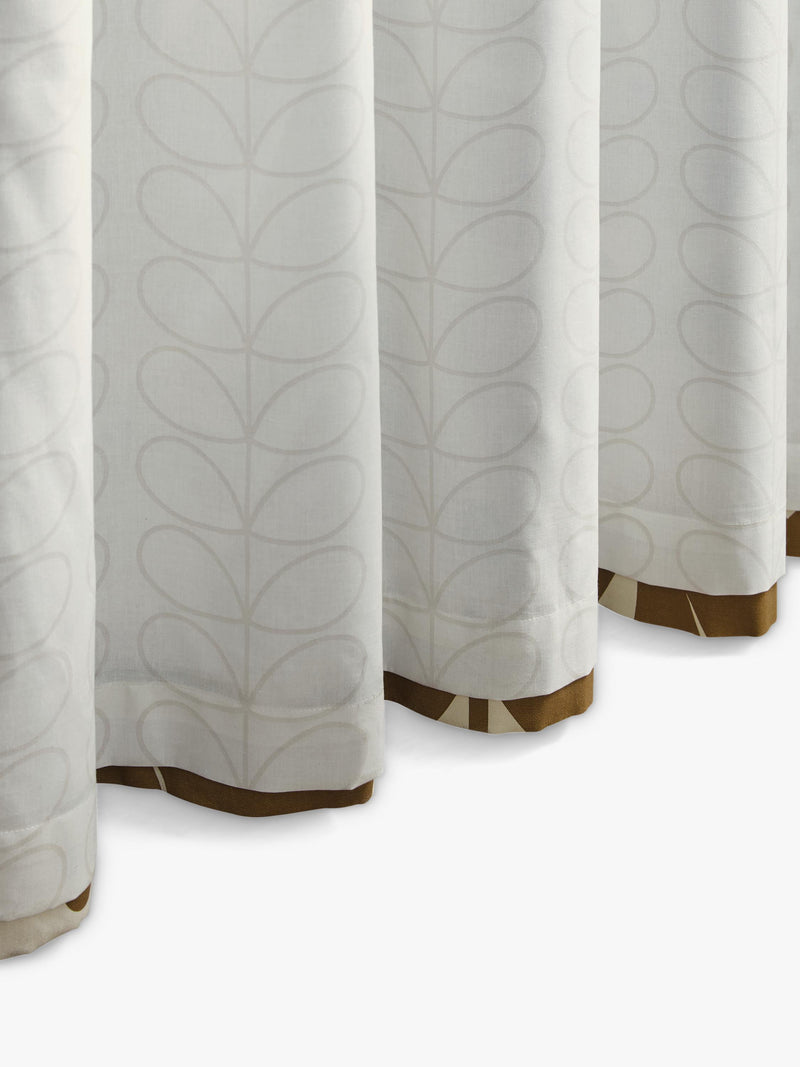 Orla Kiely Wildflower lined eyelet curtain coffee (British brand)
