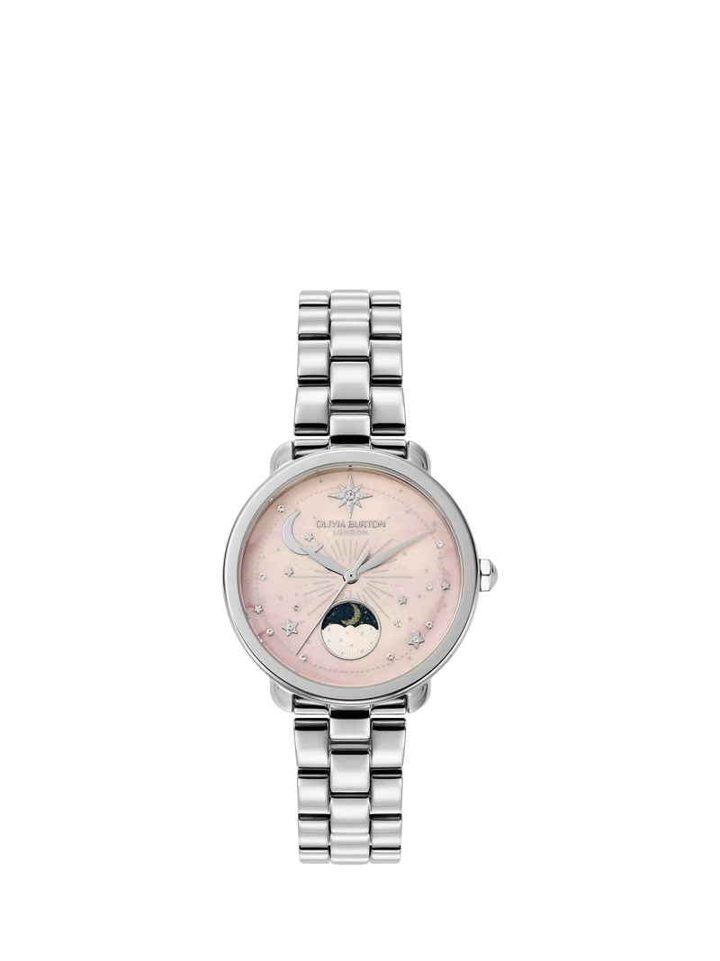Olivia Burton 24000297 Women's Stainless Steel Bracelet Strap Watch, Silver