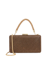 John Lewis Dune London Beaut Diamante Handle Clutch Bag, Bronze- Buy online at McGrocer