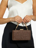 Dune London diamante handle clutch bag in bronze (British brand)