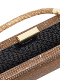 Dune London diamante handle clutch bag in bronze (British brand)