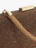 Dune London diamante handle clutch bag in bronze (British brand)