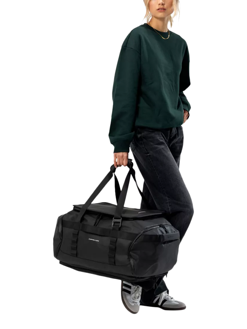 Kapten & Son Lisbon Duffle Backpack, 50L, Black