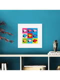 John Lewis Snoopy Warhol framed print 32x32cm, UK version