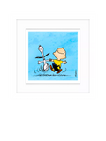 John Lewis Peanuts framed print Snoopy Charlie Brown 22cm, UK version