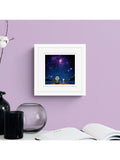 John Lewis Peanuts framed print Snoopy and Charlie stargazing 22x22cm, UK version