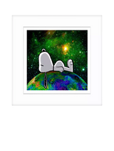 John Lewis John Lewis Peanuts 'Snoopy on Top of The World' Framed Print, 22 x 22cm- Buy online at McGrocer