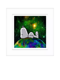 John Lewis Snoopy framed print 22x22cm, UK version