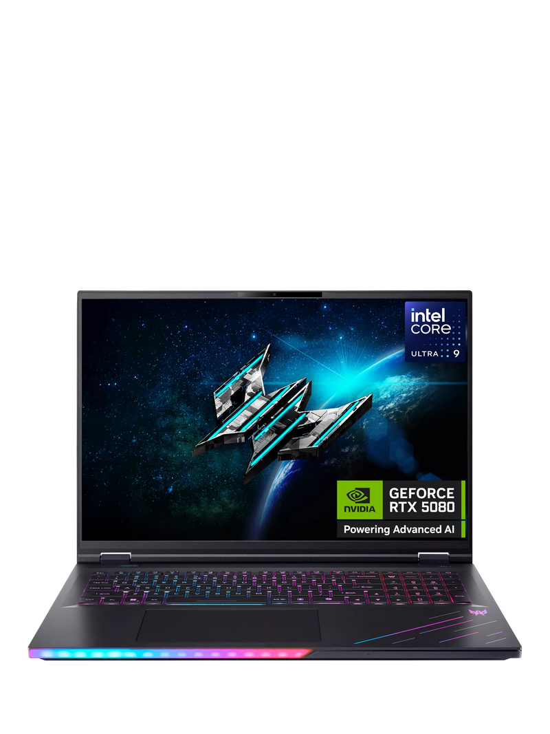 Acer Predator Helios 18 AI gaming laptop black - British product