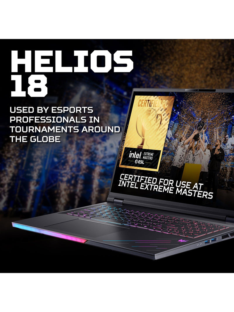 Acer Predator Helios 18 AI gaming laptop black - British product