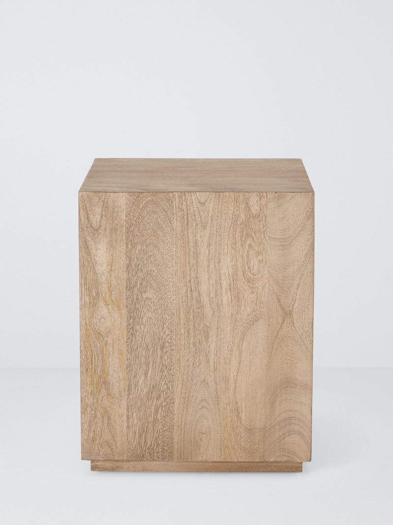 John Lewis side table natural mango wood, imported from the UK