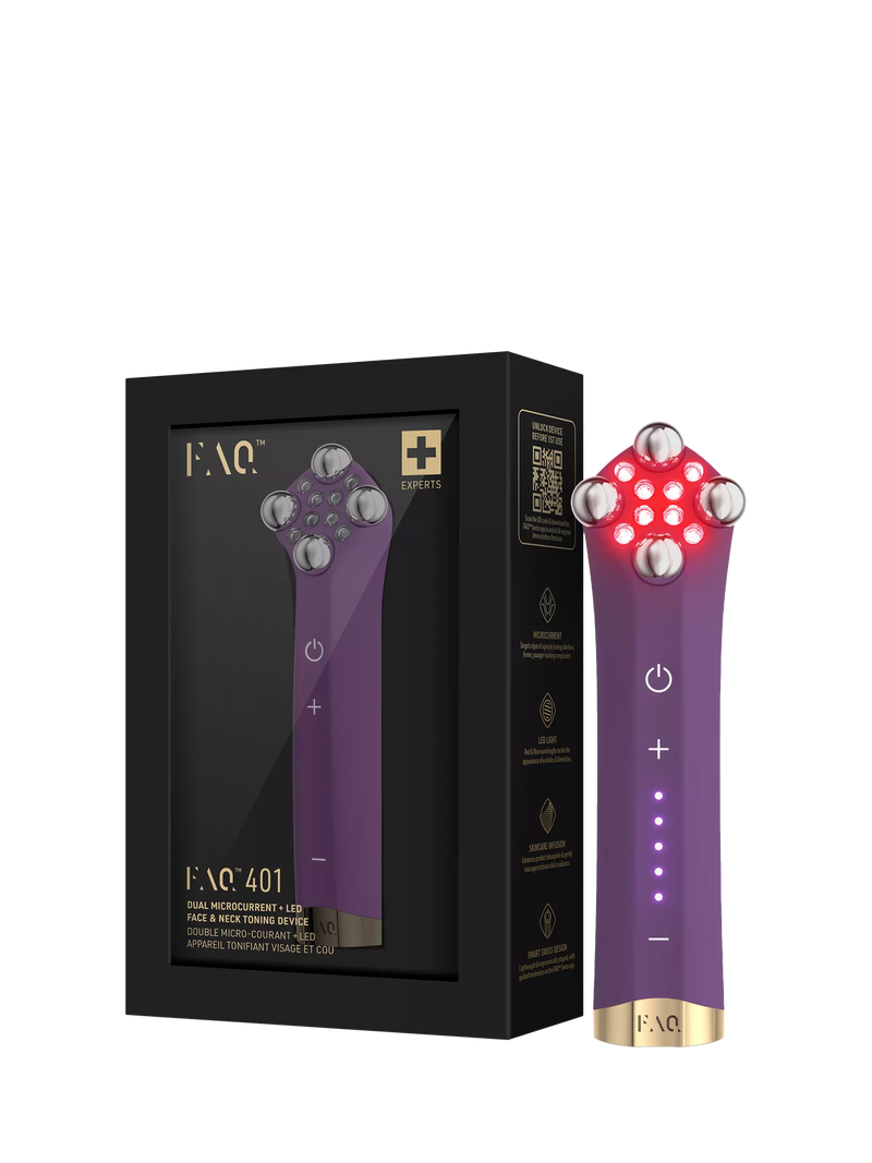 FOREO microcurrent LED face toning device FAQ 401 - British product