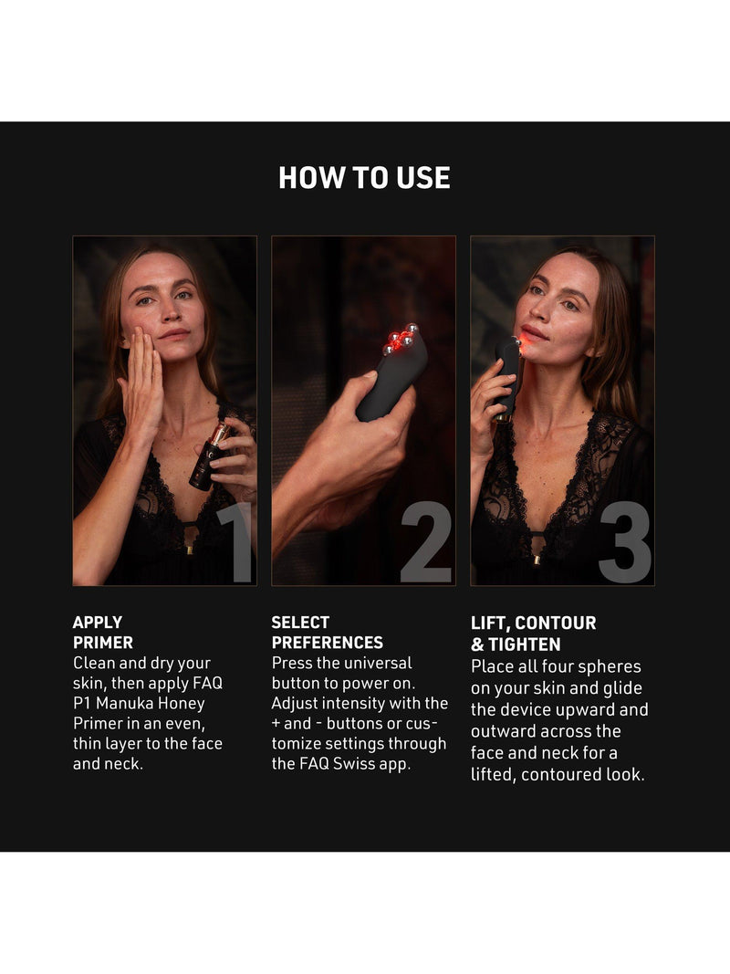 FOREO FAQ 402 dual microcurrent LED face and neck toning device (British brand)
