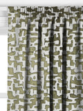 John Lewis abstract velvet curtains green made to measure (British brand)