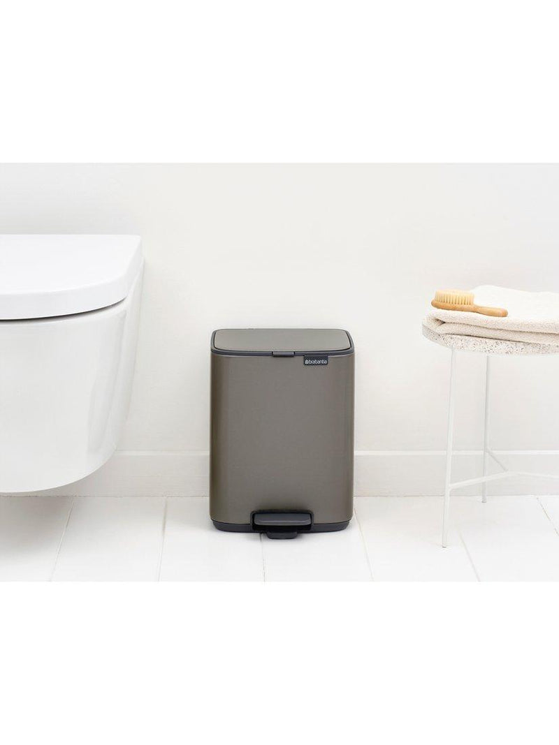 Brabantia Bo bathroom pedal bin Platinum 7L, UK version