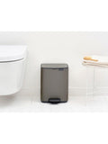 Brabantia Bo bathroom pedal bin Platinum 7L, UK version